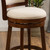 37.25" Brown and Beige Contemporary Swivel Counter Stool - IMAGE 2