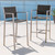 Set of 2 Gray and Silver Contemporary Outdoor Bar Stools 45" - IMAGE 1