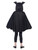 30" Black and White Bat Unisex Child Hooded Halloween Cape Costume Accessory - Large - IMAGE 5