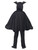 30" Black and White Bat Unisex Child Hooded Halloween Cape Costume Accessory - Large - IMAGE 6