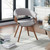 29" Gray and Brown Modern Accent Chair - IMAGE 3