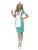 44" Green and White Scrub Nurse Women Halloween Costume - X1 - IMAGE 1