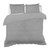 104" Gray Textured Plaid Reversible Duvet Cover Set - King Size - IMAGE 1