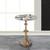 25.75" Gold and Gray Traditional Round Accent Table - IMAGE 2