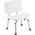 32.25" White and Silver Extra Large Back Medical Grade Shower Chair - IMAGE 1