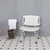 32.25" White and Silver Extra Large Back Medical Grade Shower Chair - IMAGE 2