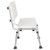 32.25" White and Silver Extra Large Back Medical Grade Shower Chair - IMAGE 3