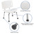 32.25" White and Silver Extra Large Back Medical Grade Shower Chair - IMAGE 6