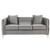 6' Iron Gray Solid Velvet Modern Style Sofa with 2 Pillows - IMAGE 3