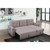 86" Ashlyn Gray Linen Reversible Sleeper Sectional Sofa with Storage Chaise, USB Charging Ports and Pocket - IMAGE 3