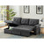 86" Lucca Gray Linen Reversible Sleeper Sectional Sofa with Storage Chaise