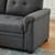 2-Piece Charcoal Gray Solid Reversible Sleeper Sectional Sofa 84" - IMAGE 3