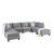 Set of 8 10' Iron Gray Velvet Modern Style Modular Sectional Sofa - IMAGE 1