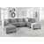 Set of 8 10' Iron Gray Velvet Modern Style Modular Sectional Sofa - IMAGE 3