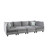 Set of 8 10' Iron Gray Velvet Modern Style Modular Sectional Sofa - IMAGE 4