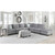 Set of 8 10' Iron Gray Velvet Modern Style Modular Sectional Sofa - IMAGE 5