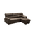 99" Kipling Brown Polished Microfiber Sleeper Sectional Sofa with Reversible Storage Chaise - IMAGE 1