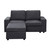 68" Gray Arroyo Loveseat with Ottoman - IMAGE 3