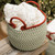 18" Braided Chevron Christmas Storage Basket - IMAGE 3
