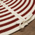 50" Red and White Woven Candy Cane Round Christmas Tree Skirt - IMAGE 3