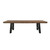 66'' Brown and Black Contemporary Rectangular Outdoor Dining Bench - IMAGE 1