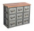 14.25" Brown and Silver 9 Drawer Vertical Organizer with Label Scoop Handle - IMAGE 2