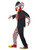 41" Black and Red Crazed Jester Men Adult Halloween Costume - Medium - IMAGE 2