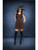 47" Black and Gold Fever Moon and Stars Witch Women Adult Halloween Costume - Large - IMAGE 3