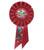 Pack of 6 Red "2nd Place" School and Sports Award Rosette Ribbons 6.5" - IMAGE 1
