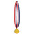 Pack of 12 Gold Star Medal with Red, White, and Blue Ribbon 30” - IMAGE 1
