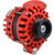 9" Red and Black Functional Balmar Alternator 170A K6 Serpentine Pulley 12 Volts Single Foot Saddle - IMAGE 1