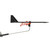 12" Black and Red Contemporary Hawk Non-Spin Wind Indicator - IMAGE 1