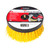 4" Yellow and Black Contemporary Medium Brush for Dual Action Polisher - IMAGE 1