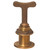 6" Metallic Bronze and Brown Outdoor Maritime Accessories Groco Garboard Drain with Inside T-Handle Plug - IMAGE 1