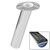 14" Silver and White Lee's 15 Degree Stainless Steel Flush Mount Heavy-Duty Bar Pin Rod Holder Medium - IMAGE 1