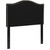 55.25" Black Upholstered Twin Size Headboard with Nail Trim - IMAGE 3