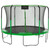 11' Green and Black Outdoor Trampoline with Top Ring Enclosure System - IMAGE 1