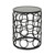 20" Gray and Black Contemporary Round Side Table - IMAGE 1