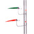 Set of 2 Green, Red, and Metallic Gray Marine Equipment Davis Wind-Tels Port and Starboard Included, 9" - IMAGE 1