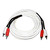 5" White and Red Marine Audio Grade Male RCA Cable - IMAGE 1