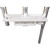 25" Metallic Gray and White Outdoor Taco Deluxe Trident Rod Holder Cluster Offset with Tool Caddy - IMAGE 1