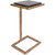 23" Black and Gold Marble Solid End Table - IMAGE 1