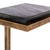 23" Black and Gold Marble Solid End Table - IMAGE 4