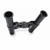 12" Solid Black Outdoor-Fishing Cannon Front Mount Dual Steel Rod Holder - IMAGE 1