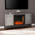 54.25" Gray and White Modern Style Alexa Smart Electric Fireplace with Media Storage - IMAGE 3