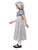 48" Gray and Blue Victorian School Girl Child Halloween Costume - Medium - IMAGE 2