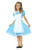 48" Blue and White Wonderland Princess Girl Child Halloween Costume - Medium - IMAGE 1