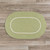 Green and White Reversible Oval Area Throw Rug Sample - IMAGE 1