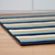 2.25' x 3.8' Navy Blue and Ivory Striped Handcrafted Reversible Rectangular Area Throw Rug - IMAGE 2