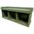 4' Distressed Sage Green Bench with Cubbies - IMAGE 1